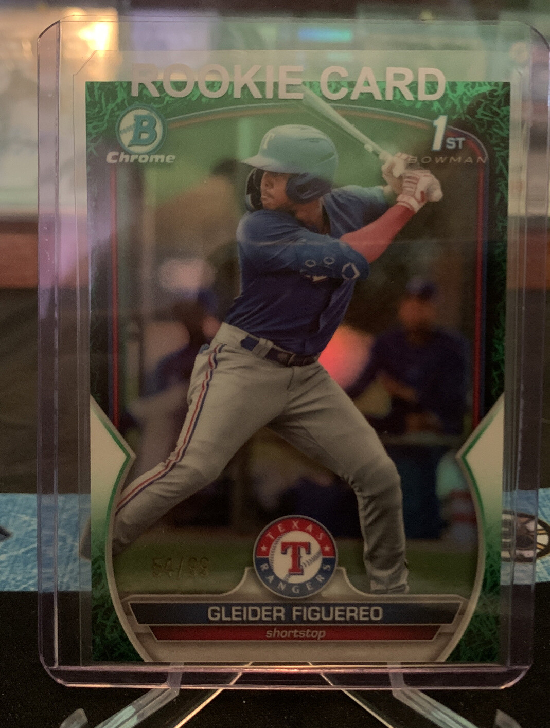2023 Bowman Chrome Gleider Figuereo #BCP-59 Green Grass /99 Rangers