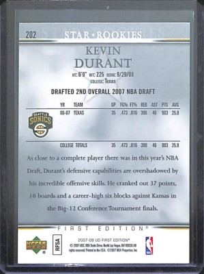 2007-08 Upper Deck First Edition Rookie #202 Kevin Durant