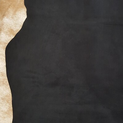 Black Premium Garment Pig Suede 2 oz - 0.8 mm Genuine Leather 6-8 SF