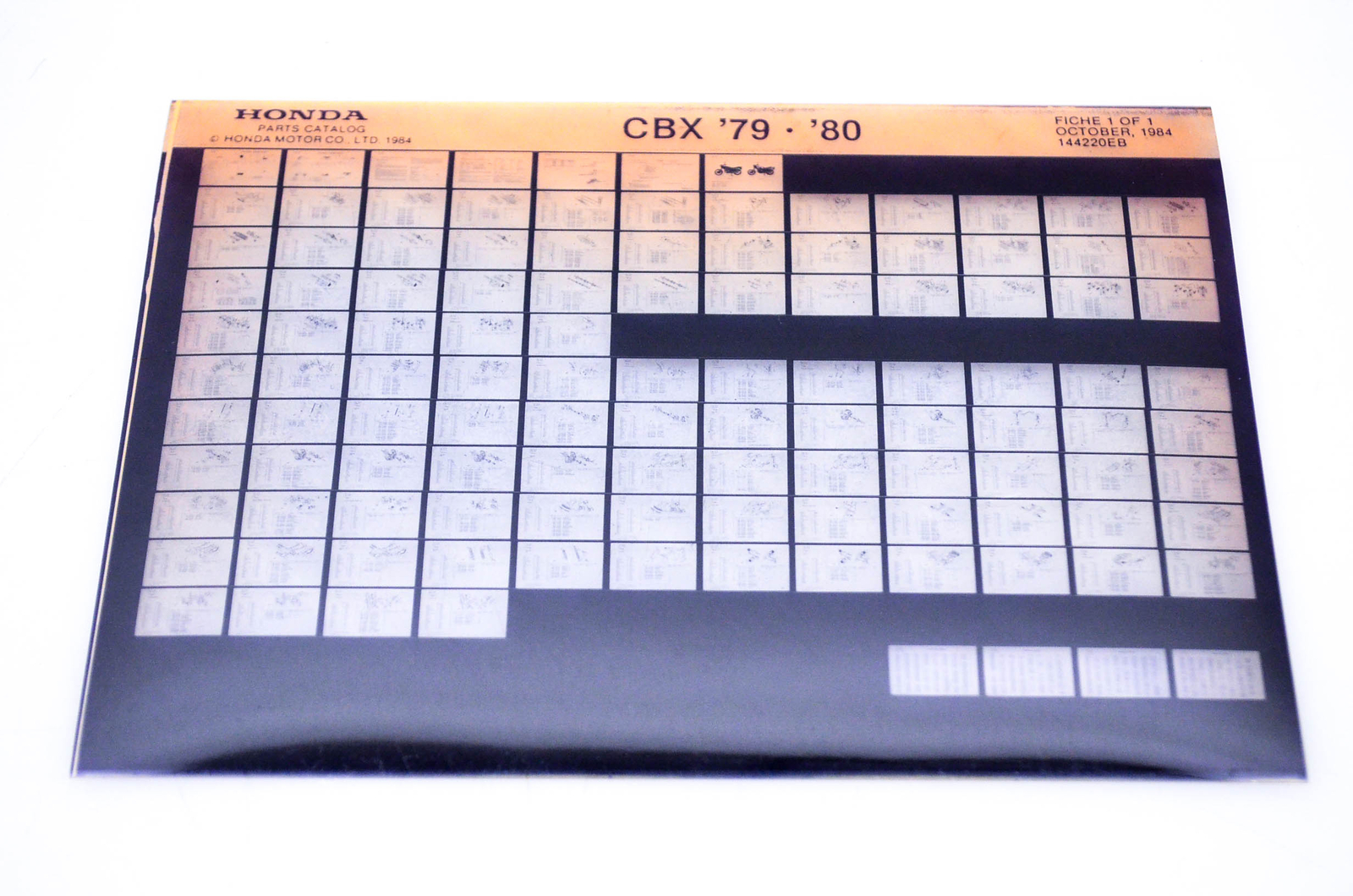 OEM Honda C B X 1984/October '79 - '80 Parts Catalog Microfiche
