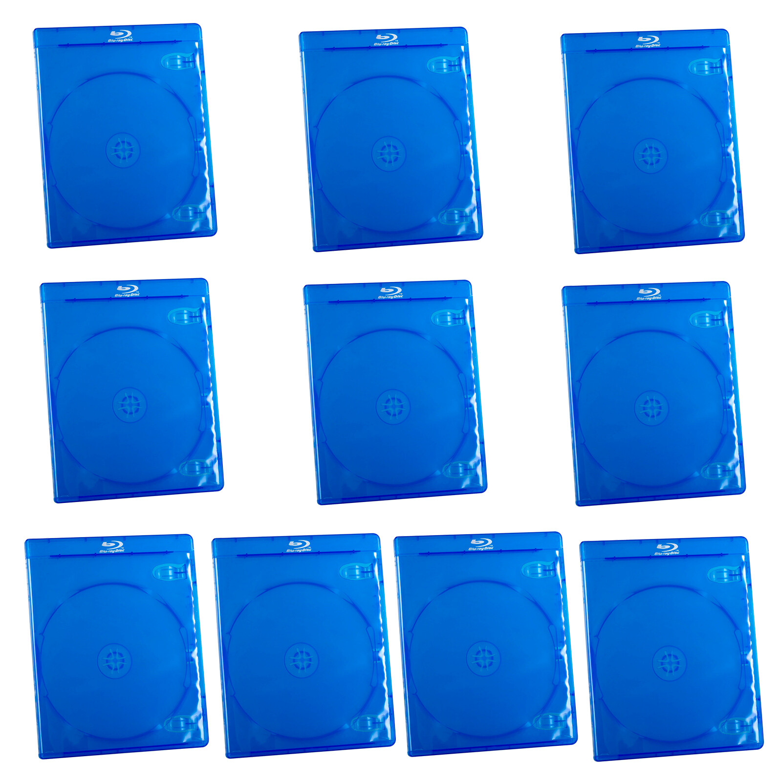 10pcs CD DVD Blu-ray Disc Storage 1 Disc Case Transparent Sleeve 11mm Holder