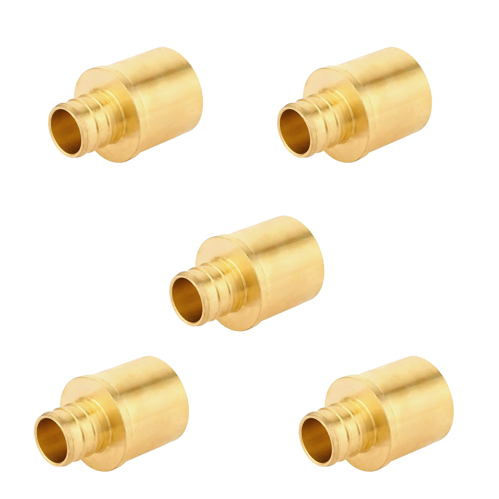 EFIELD 5-100 Pack Pex A 1/2" x 3/4" Female Sweat Adapter Expansion Brass Fitting