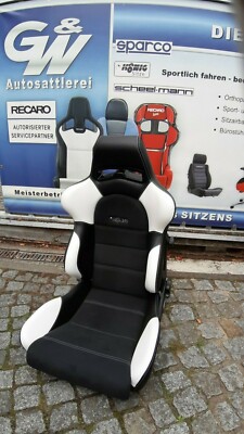 2 König Sportsitze Lehne klappbar Alcantara S/W  Neu ABE ( kein Recaro ) Top