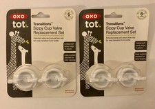 OXO Tot Transitions 2 Packs 4 Sippy Cup Valve Replacement BPA/PVC Free