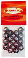 16 Brightvision Redline Wheels – 16 Large Size Bright Chrome Cap Style Wheels