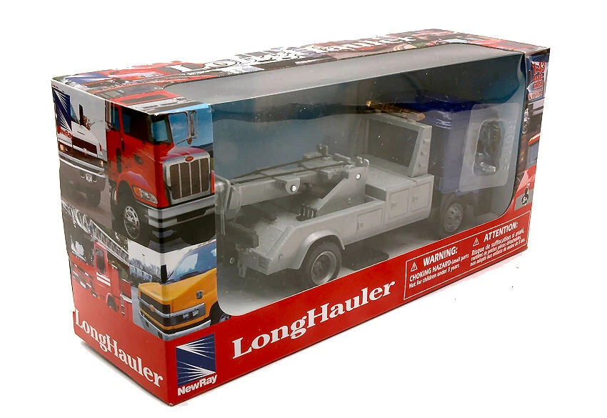 MODELLINO CAMION STATICO NEW RAY UTILITY TRUCK SOCCORSO STRADALE BLU SCALA 1/43 - Immagine 4 di 4