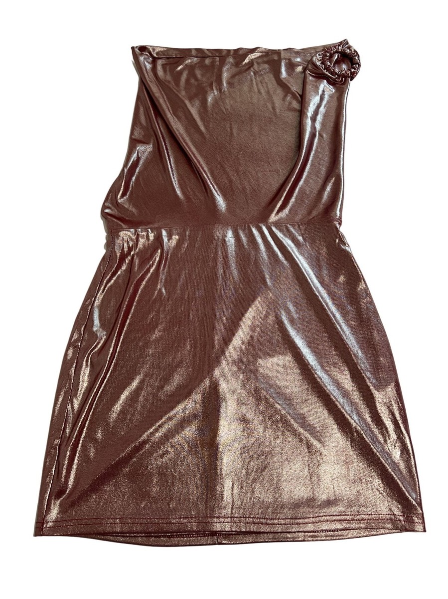 Superdown Cordilla Halter Mini Dress in Metallic | eBay