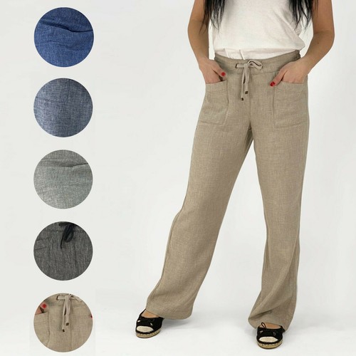 Womens George Linen Blend Wide Leg Trousers Size 8 - 24 | eBay