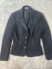 Women s Vintage Cache Blazer Black Gold Buttons Size 2