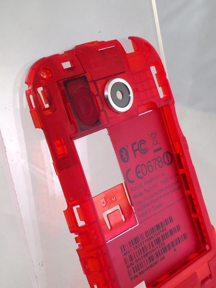 Official Genuine - HTC Desire C - Red - Rear Mid Frame Housing - Image 3 of 4