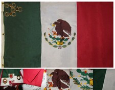 3x5 Embroidered Mexico Countr 600D 2Ply Nylon 3'x5' Flag Grommet  Rope 3 Clips