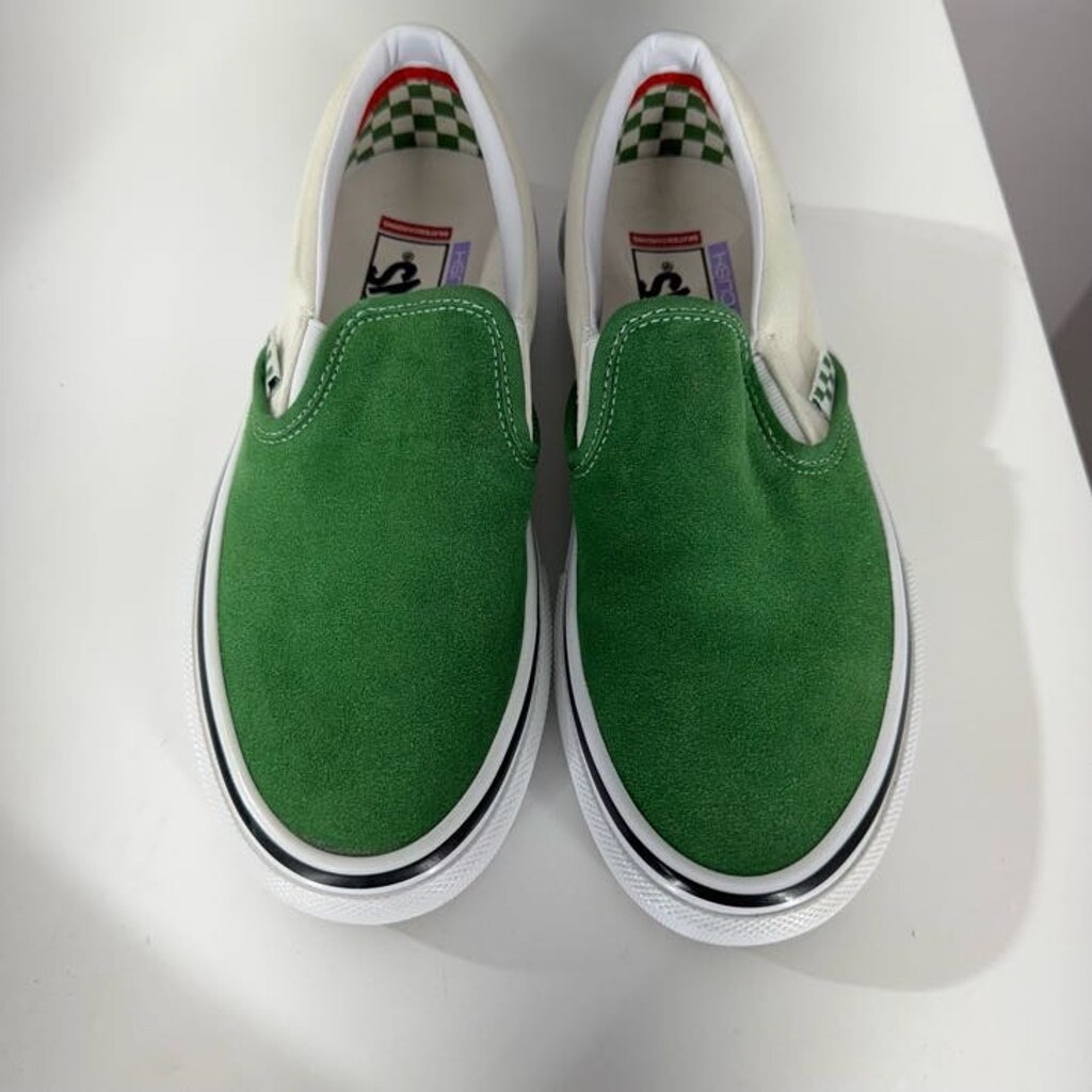 Vans Mens Juniper Green Suede Old Skool Skate Slip On Sneakers