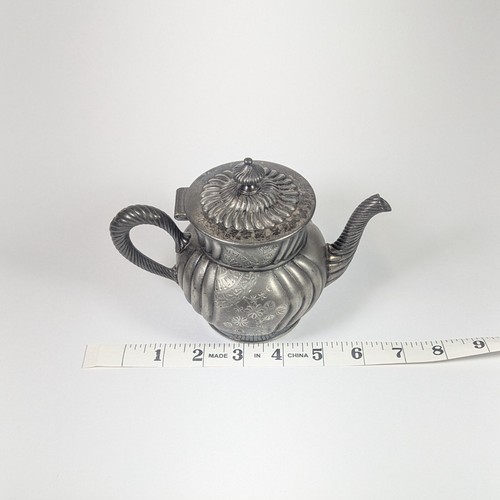 ANTIQUE E.G.WEBSTER & SONS QUADRUPLE SILVERPLATE TEA PITCHER & SUGAR POT - Picture 9 of 20