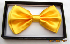 UNISEX ADULT KID BRIGHT YELLOW TUXEDO ADJUSTABLE STRAP BOW TIE BOWTIE-NEW 