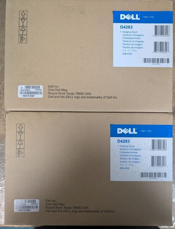 2 Genuine Dell D4283 Black Imaging Drum Kit 1700n/1710n Laser Printer New