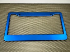 Blue Anodized Aluminum Standard Car License Plate Tag Frame