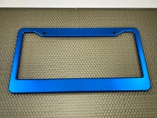 BLUE Anodized ALUMINUM Standard CAR License Plate Tag Frame