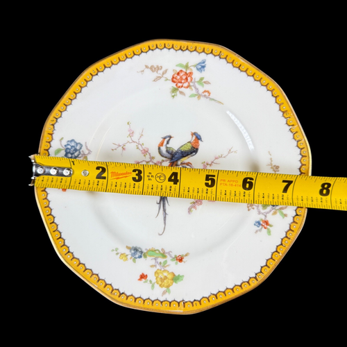 4x Theodore Haviland Limoges France Bird of Paradise China Salad Plate Gold Trim - Picture 13 of 13