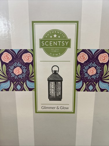 SCENTSY Glimmer And Glow Wax Warmer. New In Box W/ Bonus Top And Wax Bar. Pretty - Picture 2 of 5