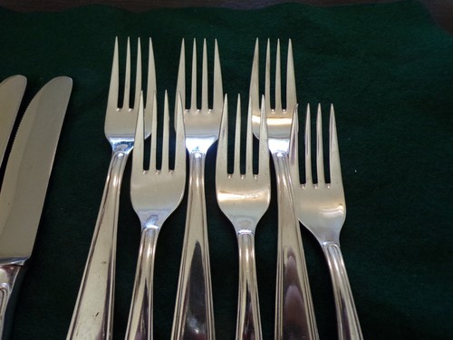 Stufendekor Design Menübesteck für 6 Personen 30 Teile Silber 100er TOP! - Picture 4 of 10