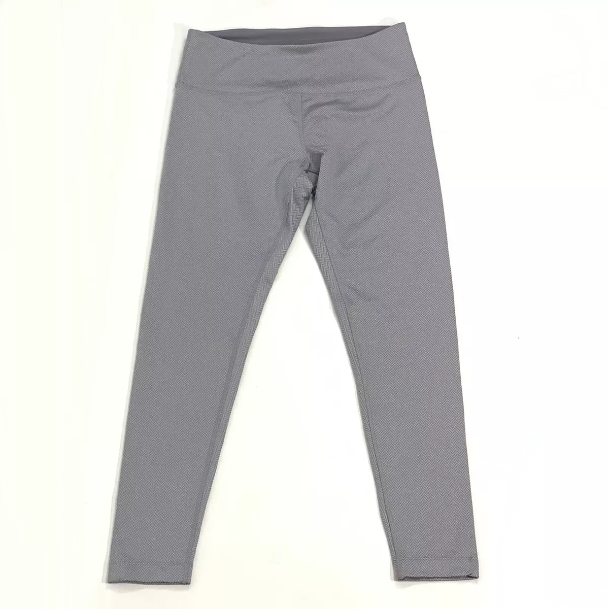 Mondetta Winter Grey Herringbone Performance + Luxury 7/8 Leggings Size M