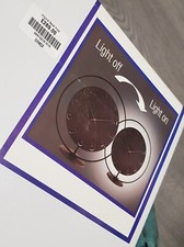 NEXT- ROUND LED LIGHT CLOCK - RRP £289 – 40 X 40.5 CM - NEXT BLACK 'TING TABLE'