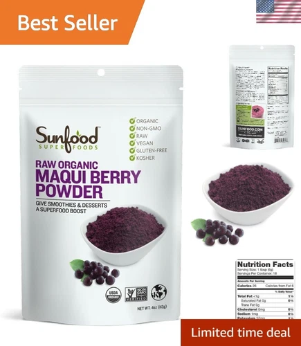 Organic Maqui Berry Extract Powder - 4 Oz Pure Antioxidant for Immune Support