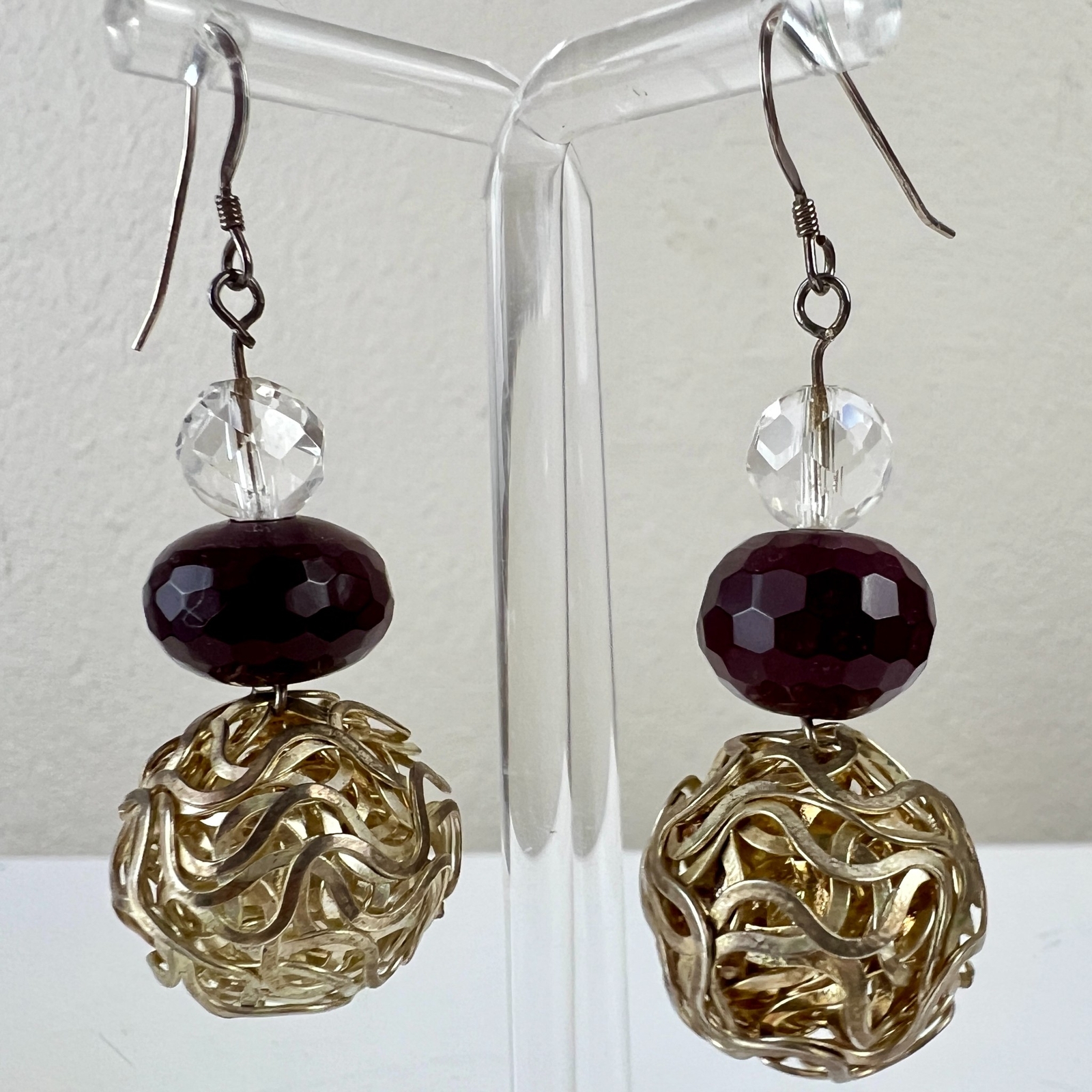 Gold Ball Dangle Earrings - image 3