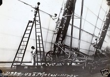 REPRINT PHOTO OF CONSTRUCTION OF USS MACON AIRSHIP - 5" by 7"