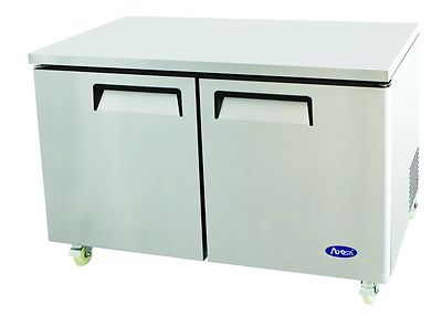 ATOSA USA MGF8403 STAINLESS STEEL UNDERCOUNTER 60'' 2-DOOR REFRIGERATOR 