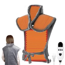 Heating Pad for Neck and Shoulders and Back, Electric Heating Pad for Back Pa...