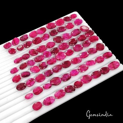 400 CT / 76 Stück Natürlich Rot Pink USA Beryll Bixbite Oval Schliff Lose Gems