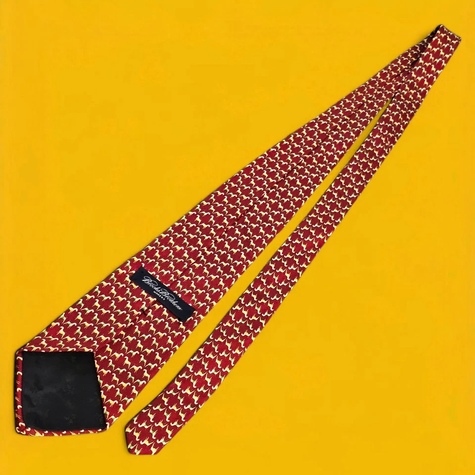 Corbata para perro Brooks Brothers Makers vintage hecha a mano en EE. UU. 100 % seda tejida Inglaterra Foto 4 de 4