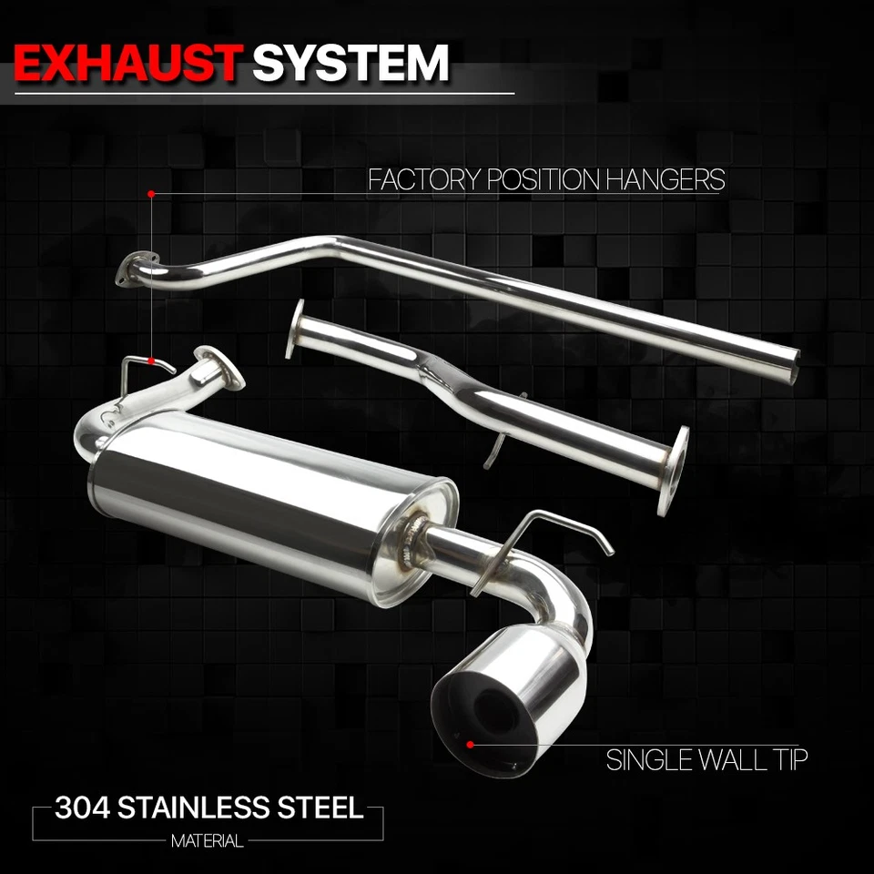 Sistema de escape Catback de acero inoxidable punta de silenciador de 4,75" para Dodge Neon 2.0 00-05 Foto 2 de 4