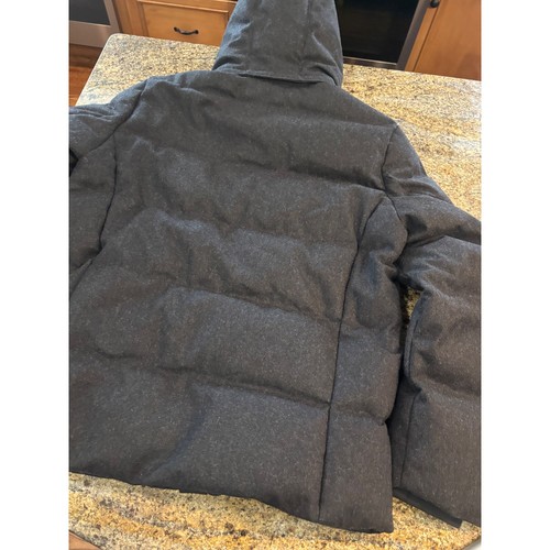Brooks Brothers Wool Blend Down Tech Puffer Coat Jacket with Hood Size Medium - Picture 14 of 14