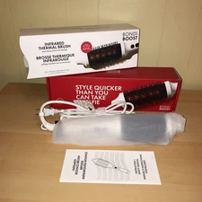 BondiBoost Infrared Thermal Brush - Heated Round Styling Brush - White