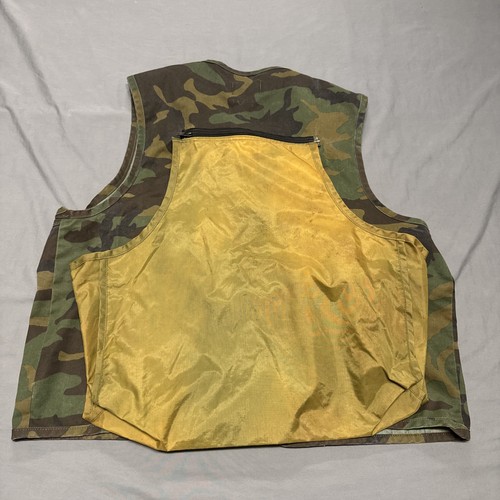 Vintage SafTbak Green Camouflage Hunting Vest Mens Size XL USA - Picture 10 of 12