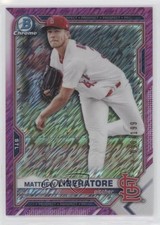 2021 Bowman Chrome Prospects Fuchsia Shimmer Refractor Matthew Liberatore z7d