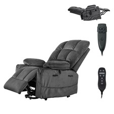 Power Lift Recliner Chair, Dual Motor, Large Electric Lift Chair with Heat and M