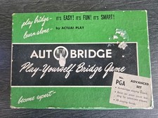Vintage Auto-Bridge: Play It Yourself Bridge Game 1957 Complete  Instructions
