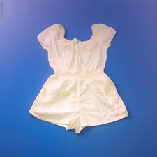 Aerie Festival Small Shorts Romper Bohemian Ivory