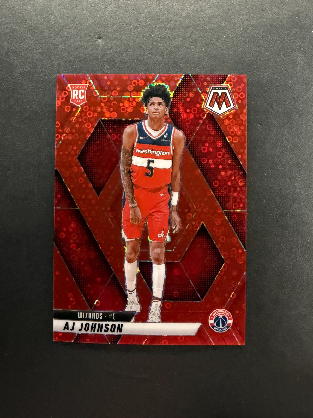 AJ Johnson 2024-25 Panini Mosaic Rookie Fast Break Red /99 #215