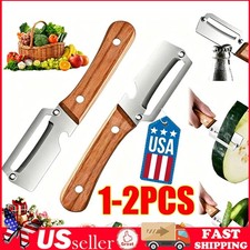 2PCS 2 in 1 Multi Functional Vegetable Peeler with Bottle Opener and Wooden Ha