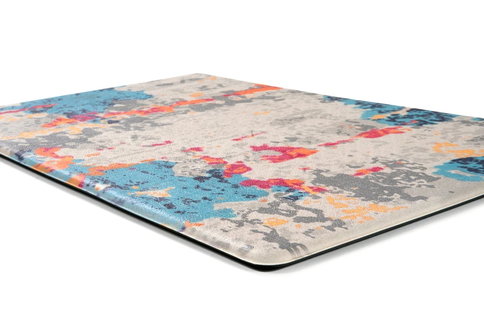 Rugshop Kitchen Mats Transitional Abstract Anti-Fatigue Standing Bathroom Mats - Image 3 of 4