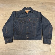 1960s Levi s Jacket Type 3 Big E Trucker Style Vintage Indigo Denim Size 10 Kids