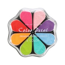 Petal Stamp Ink Pad, 4.3 Inch Washable Craft Stamps Inkpad, Happy Times