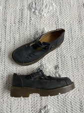 Dr Martens Vintage MIE Black leather Mary Jane UK 8/USM 9/USL 10 EUC Vtg England