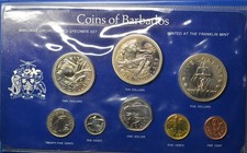 1976 Republic of Barbados Brilliant Uncirculated Franklin Mint 8 Coin Specimen