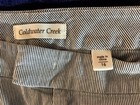Coldwater Creek, SIZE 16 SEERSUCKER Pants Blue + White, Fine Line Wale Capri — photo 3