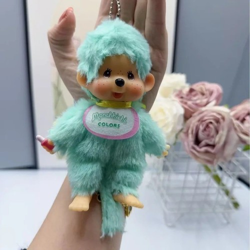 MONCHHICHI- Girl Keychain Sekiguchi 5.9" Bib Monkey Collectible Plush Doll Toy - Picture 10 of 34